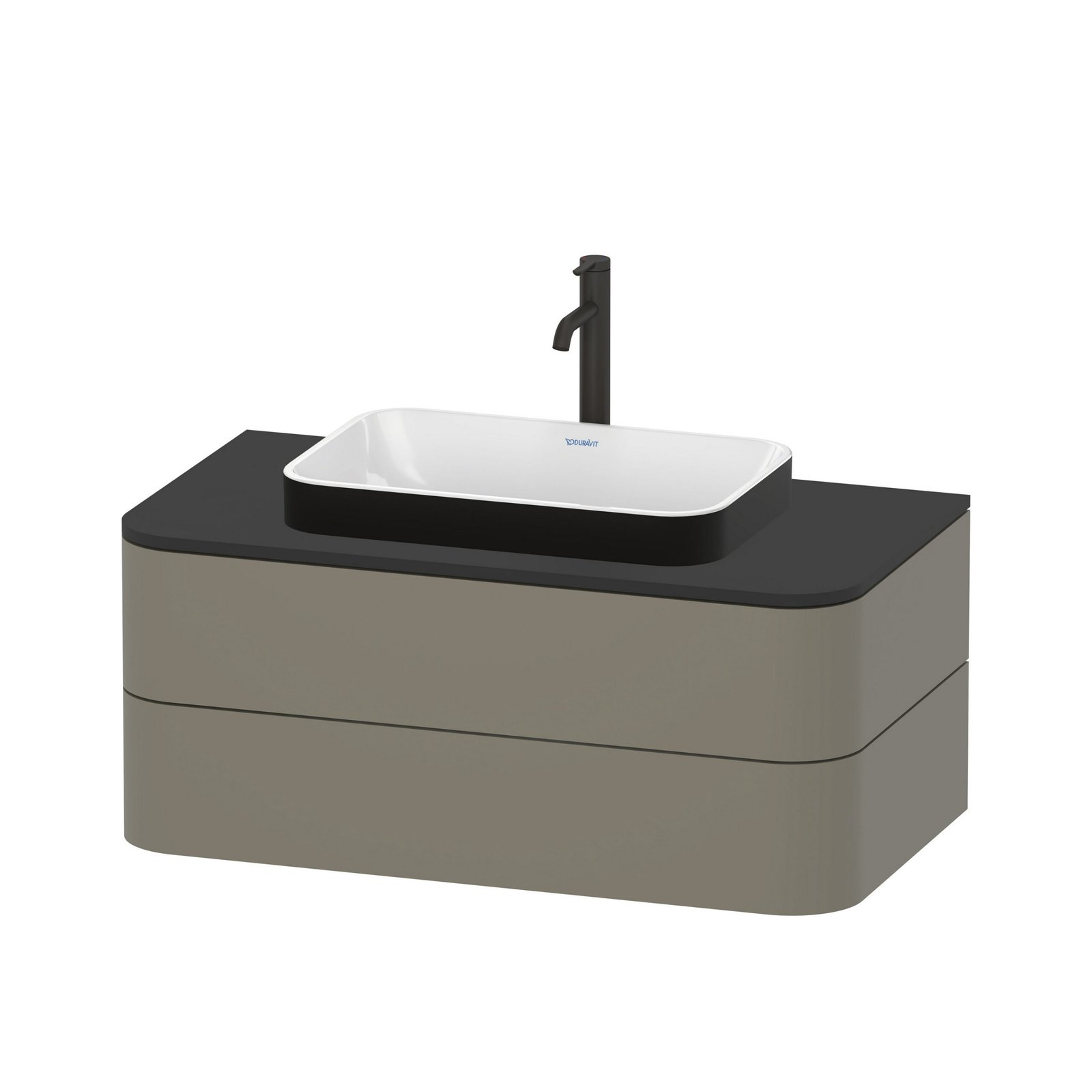 Happy D.2 Plus Washbowl int blanco ext antracita 60x40 - Imagen 6