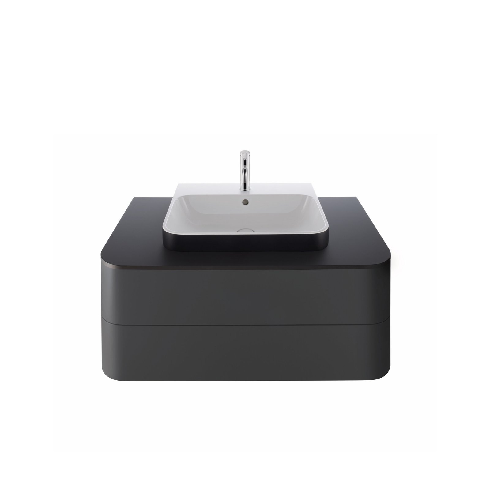 Happy D.2 Plus Washbowl int blanco ext antracita 60x40 - Imagen 3